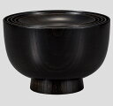 山中漆器 山中塗 欅 5ッ組応量椀 黒スリ