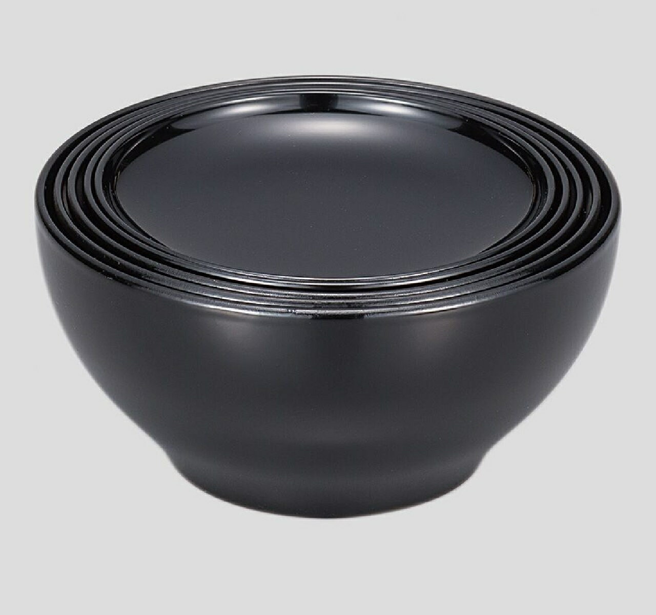 山中漆器 山中塗 木質 5ッ組応量器 黒