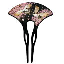 山中漆器 山中塗 漆芸かんざし 花見鶴