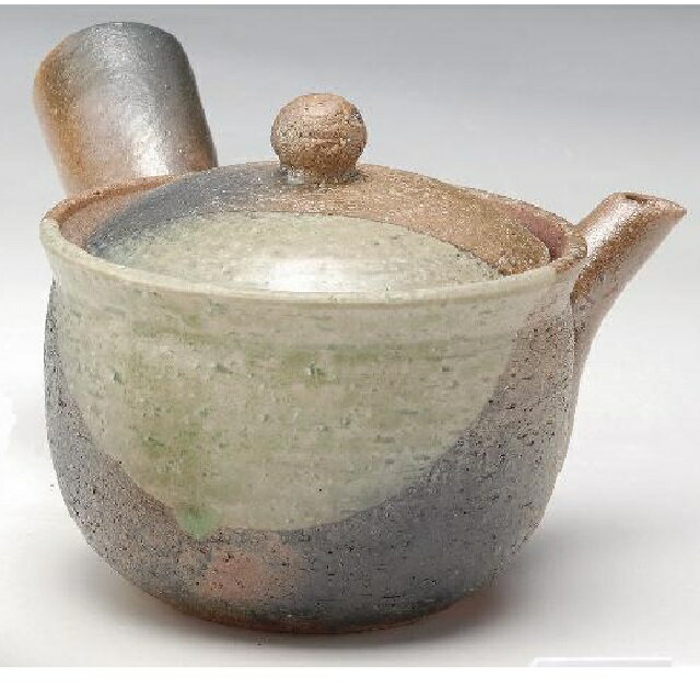 信楽焼　緑豆掛急須