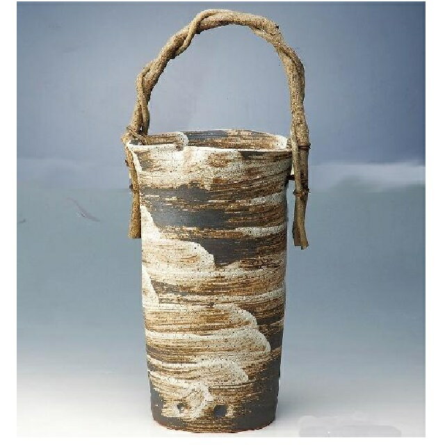 信楽焼 花瓶・花器 刷毛目流雲