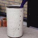 【信楽焼】傘立 小花