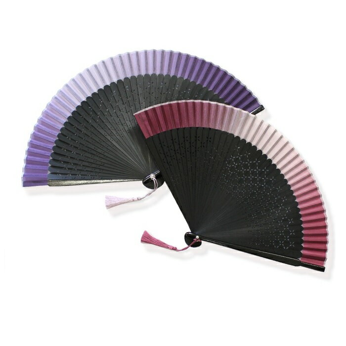 【女性用扇子】夕霧（扇子袋付き・紙箱入り）