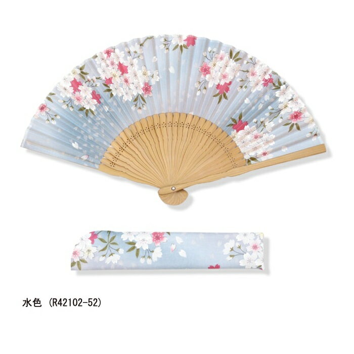 【女性用扇子】桜乃（扇子袋付き・紙箱入り）