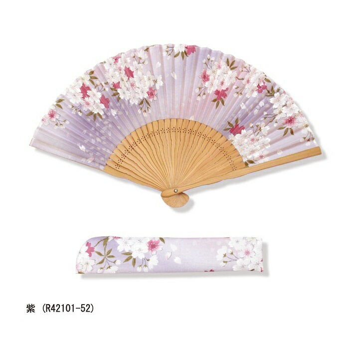 【女性用扇子】桜乃（扇子袋付き・紙箱入り）