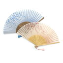 【女性用扇子】喜美・流水桜(扇子袋付き・紙箱入り)