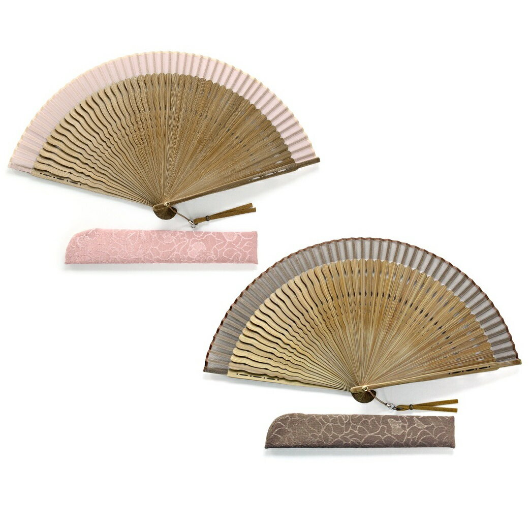 【女性用扇子】五十間・羅々／らら （扇子袋付き・桐箱入り）