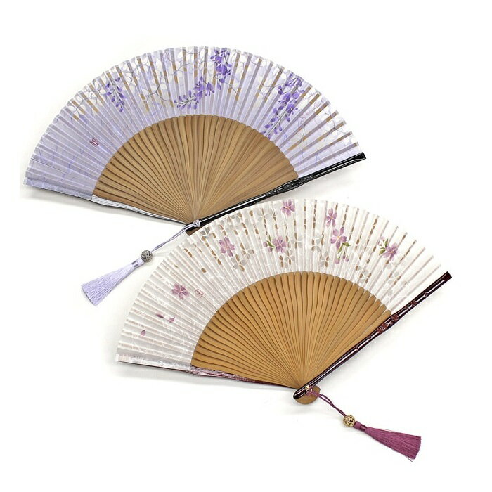 【女性用扇子】巧美・花響／たくみ・はなひびき (扇子袋付き・桐箱入り）