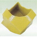 萬古焼 陶炎窯 大宮陶苑 花器 陶炎シリーズ (横12×奥12×高さ12cm, 菜の花色)
