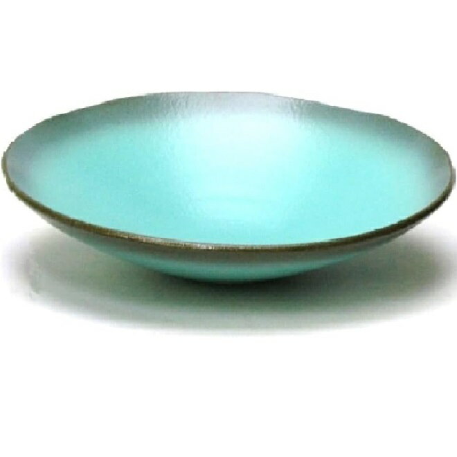 Rakuten - 萬古焼 陶炎窯 大宮陶苑 花器 大シリーズ (径33.5×高さ8cm, グリーン)