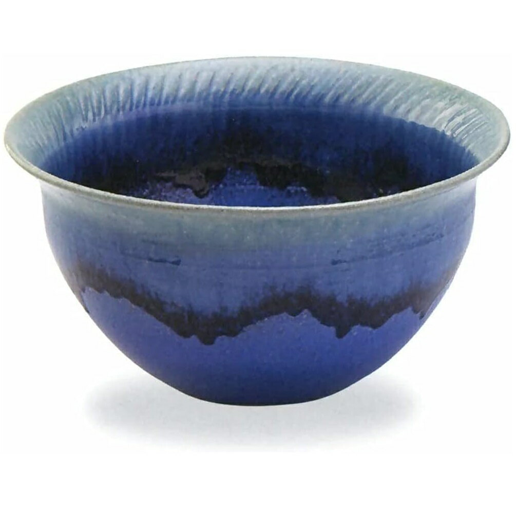 信楽焼 青ビードロトチリ水鉢 (11号)