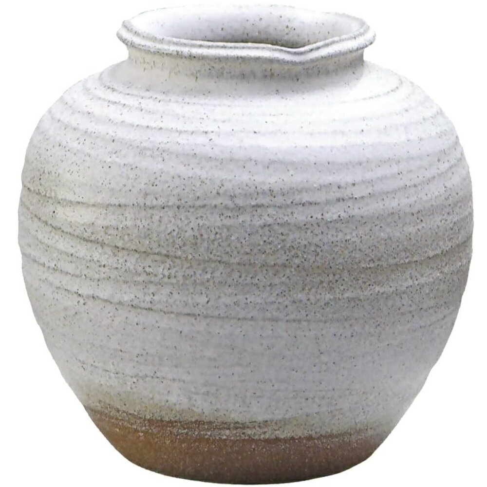 信楽焼 花器 チタン糸車丸花瓶・7号