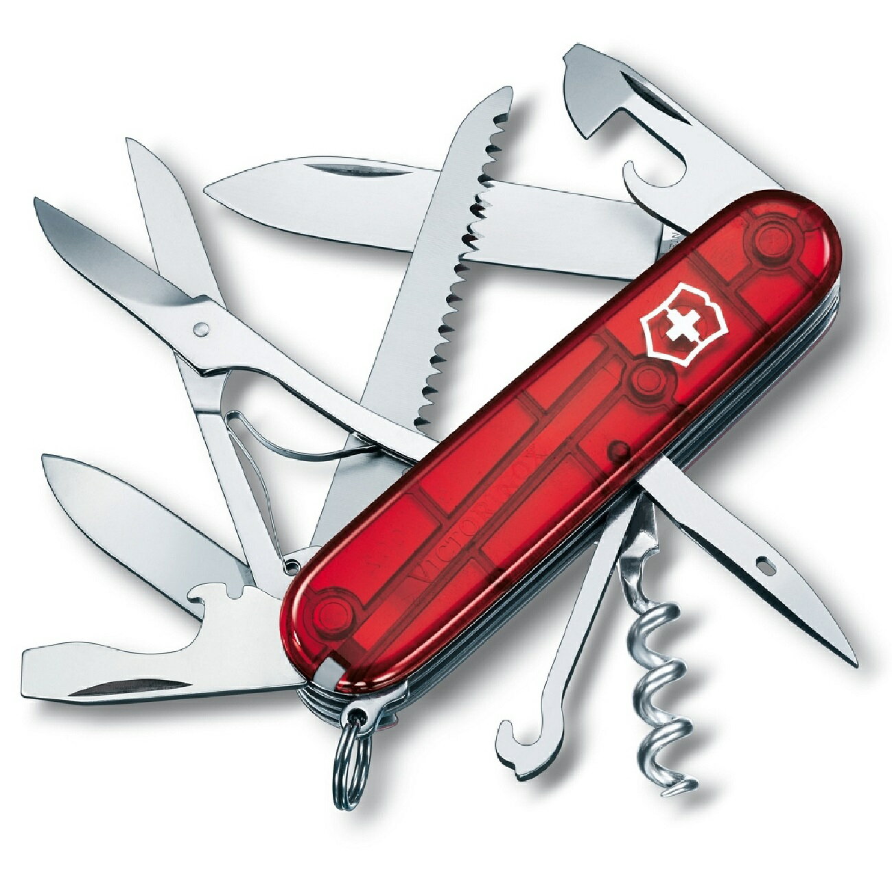 ビクトリノックス VICTORINOX　1.3713.T ハントマン T　半透明レッド