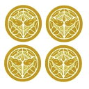 貼り家紋シール 5 上杉謙信・竹に二羽飛び雀(上杉笹)