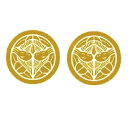 貼り家紋シール 4 上杉謙信・竹に二羽飛び雀(上杉笹)