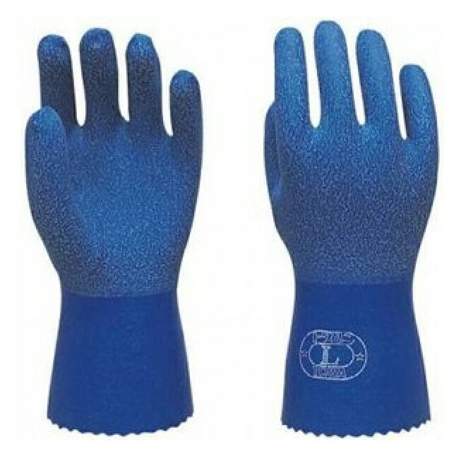 【10双セット販売】TOWA(東和コーポレーション) No161 トワロンブルー(天然ゴム手袋) 農業・漁業 建設・土木に・・