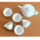 有田焼 水晶花詰 Uポット茶器(ポット・湯飲み×5客)