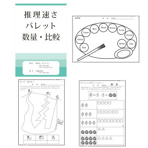 SmileKids 幼児教室の講師たちが作ったお受験対策の教材 推理速さ パレット 数量(推理速さ・パレット・数量比較で身につく力)量感・論理的思考力・色彩感覚・巧緻性・空間認知力・距離感など