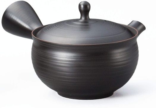 美味しいお茶を淹れるならこれ！！常滑焼急須【陶製茶こし急須】玉龍黒泥セラメッシュ急須 約240cc