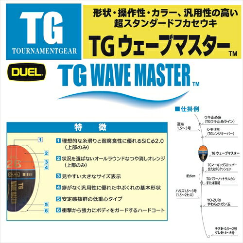 自重:11.5g　高さ:40.5mm　Φ:24mm　SiC RING　　　　　　　　形状・操作性・カラー、汎用性の高い超スタンダードフカセウキ。波止釣りからトーナメントまでをカバーする。くせがなく非常に使い易いフカセウキ。