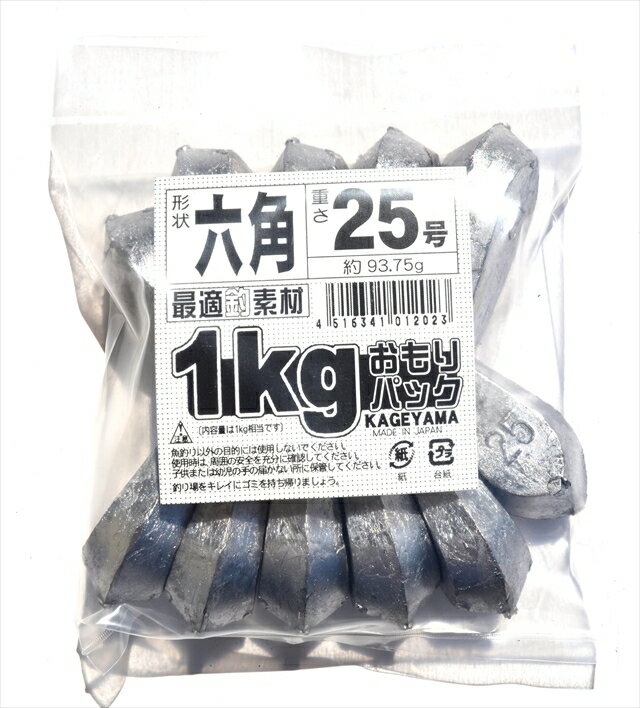 景山産業　六角オモリ　Kg　25号