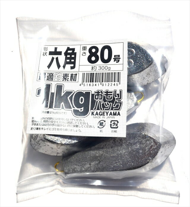 景山産業 六角オモリ Kg 80号