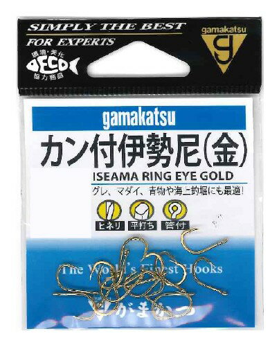 樂天商城 - がまかつ　カン付伊勢尼　金　5号