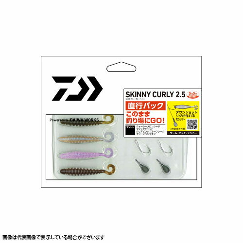 【訳あり】【ネコポス対象品】ダイワ スキニーカーリー 2．5インチ CP直行パック アソートB
