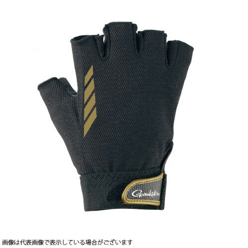 がまかつ GM7273 ノーフライゾーン NFZフィッシンググローブ ブラック/ゴールド LL