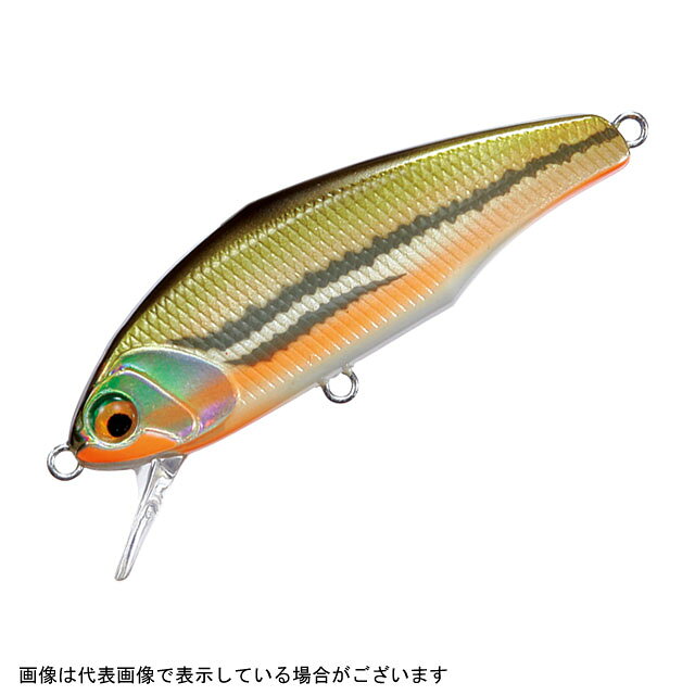 LENGTH：64mm WEIGHT：7.6g TYPE：ヘビーシンキング　固定式タングステンウェイト内蔵 HOOK：D-コンタクトフック　#8 ※掲載している商品の画像は代表画像を表示しています。また実物と色が違って見える場合があります。あらかじめご了承下さい。湖、本流河川のビッグトラウトを攻略する為に開発されたD-インサイト64。フィールドが大きいゆえの対応特徴がある。【1.より大きなスイムでアピール、→　リーリングだけで十分な喰わせ力を発揮。】大きく重いボディーを動かすためにはそれなりの大きさのリップが必要です。そうなると抵抗が増し、引き心地は重くなります。トゥイッチなどは疲労度大でお勧めできません。しかも大雑把に言えばトゥイッチは点の釣り。大きいフィールドのカケアガリなどのゾーンを狙った線の釣りの有効性を考慮してリーリングでの喰わせ力に磨きをかけました。【リップ比率を大きくした強い水噛み、→　強い流れでも飛び出さない対流水圧スイムと潜行深度キープ力を獲得。】本流などではアップ、クロスから必ずターンを絡めた逆引き（ダウン）をともなう。その流速、水圧に耐えて泳ぎながら飛び出さない性能が不可欠。又、湖ではウエーディング出来ないポジションからの攻略も余儀なくされる。浮つくことなく足元まで噛り付いて泳ぎ切る深度キープ力が求められる。上記のことから、リップの大きさ、位置、角度などの関連セッティングを施しました。y.