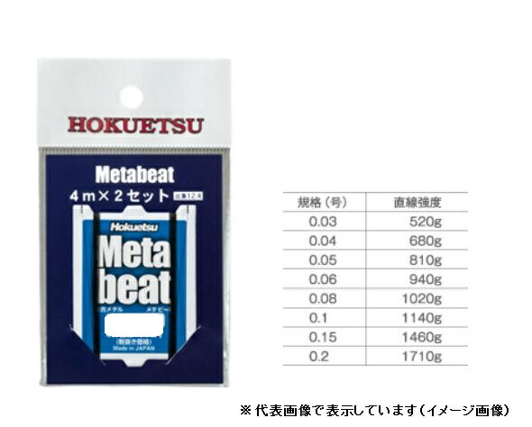 【訳あり】Hokuetsu META-BEAT(メタビート) 4mX2本セット 0.03号