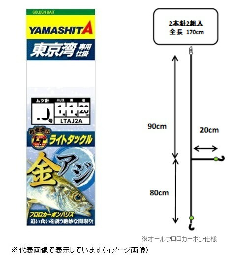 【ネコポス対象品】ヤマリア　ライトアジ仕掛　LTAJ2A　10−1−1