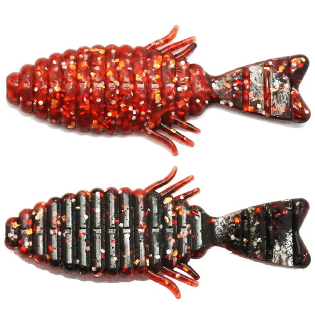 【ネコポス対象品】レインズ 根魚フラット 2インチ #440 ブラック赤レンジャー