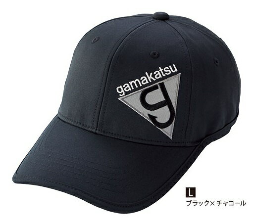 ガマカツ GM9839 フィッシングキャップ(Rアジャスト) ブラック/チャコール L