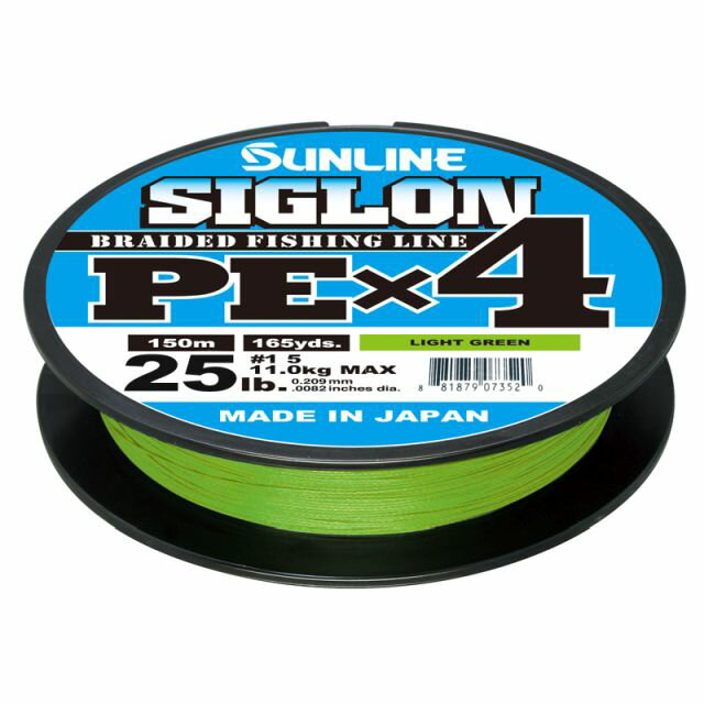 樂天商城 - 【ネコポス対象品】サンライン　シグロン（SIGLON)　PE×4　150M（LG）　＃1．5号 ／25LB　J