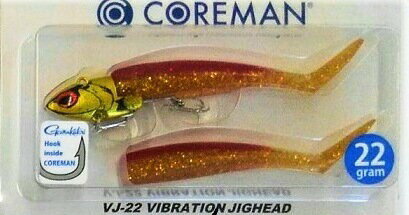 【ネコポス対象品】コアマン VJ−22 バイブレーションJH 057 ゴールドヘッド／アカキン