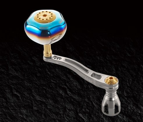 メガテック（LIVRE） パワーアーム88 シマノ8000番~14000番用左巻き (チタンP+ゴールドG)(4.0)