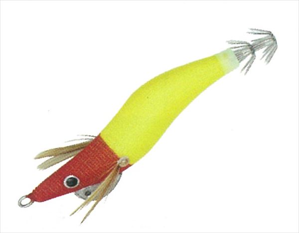 【ネコポス対象品】マルシン漁具 スッテ エギ オモッパーエギ 2号 アカキ(夜光)