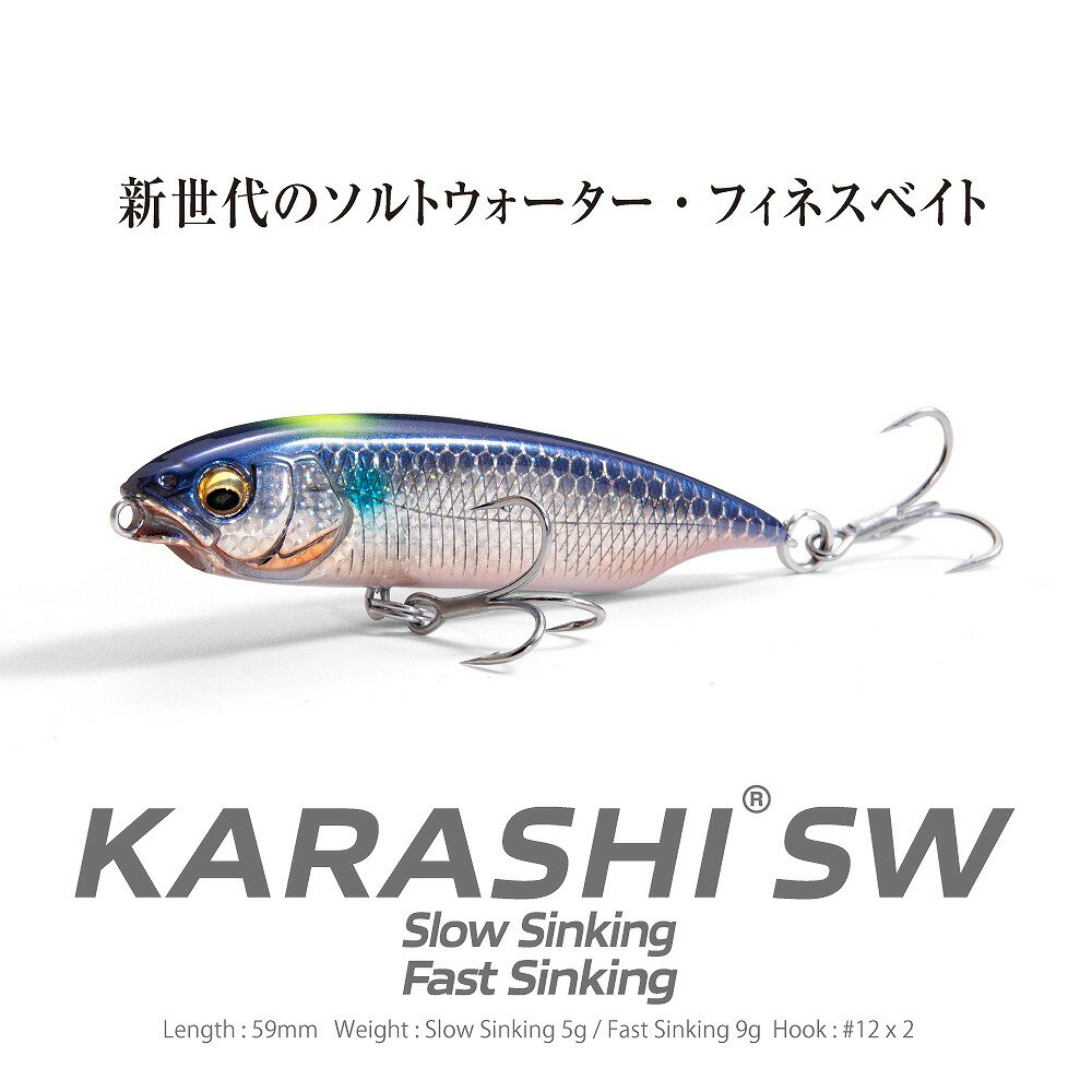 メガバス シーバスルアー KARASHI SW(カラシSW) FS GP ハクボラ 2