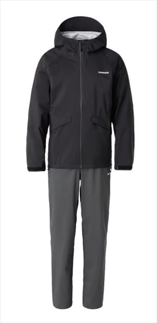 シマノ レインウェア RA-005V ベーシック フィッシングレインスーツ ブラック 2XL