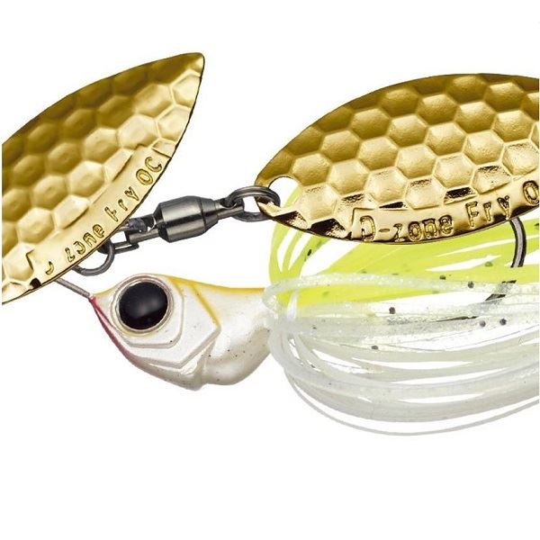 Buzz Bait - エバーグリーン スピナーベイト バズベイト Dゾーンフライ 1/4 ozTW #14 ホワイトチャート(G)