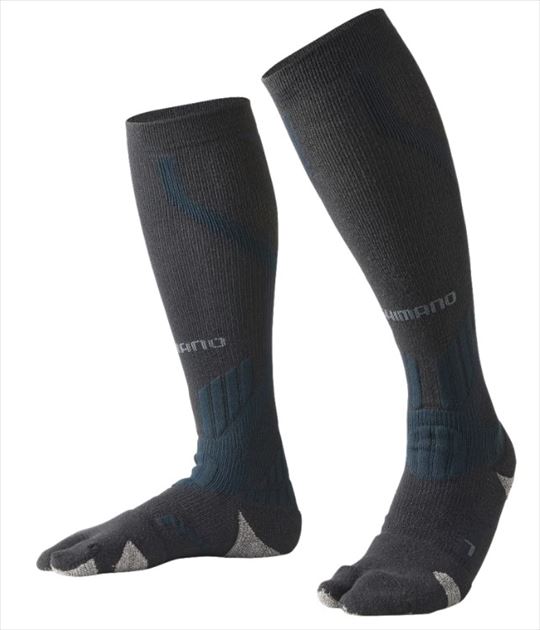 シマノ 靴下 SC-010V アングラーサポート ウォーム ソックス 中割れ ブラック M