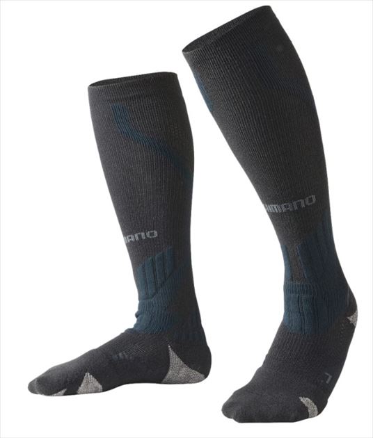 シマノ 靴下 SC-011V アングラーサポート ウォーム ソックス 中丸 ブラック M