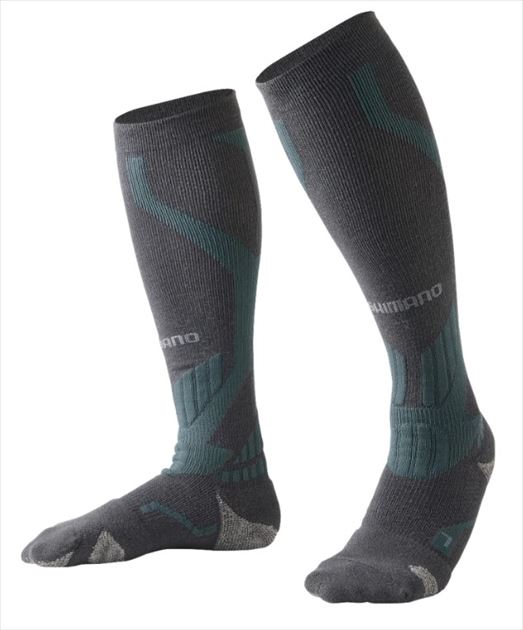 【特価】シマノ 靴下 SC-011V アングラーサポート ウォーム ソックス 中丸 チャコール S