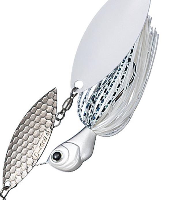 Buzz Bait - エバーグリーン スピナーベイト バズベイト Dゾーン 3/8oz ダブルウィロー #04 スーパーホワイト