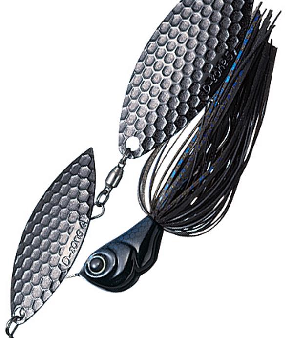 Buzz Bait - エバーグリーン スピナーベイト バズベイト Dゾーン 1/2oz ダブルウィロー #12 スーパーブラック