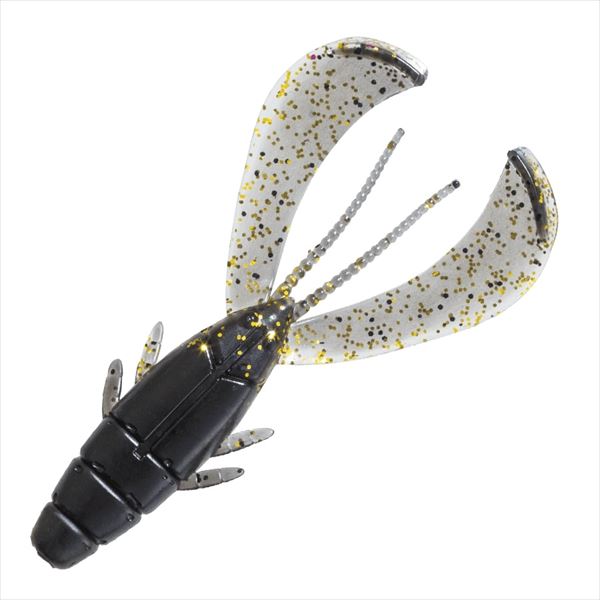 Lures - メジャークラフト ワーム ブラックポーギー ちぬクロー 2.7インチ #3 腹金ブラック
