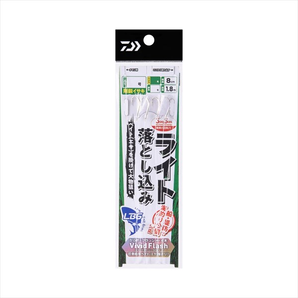 ダイワ 仕掛け 落とし込み仕掛けライト LBG カラ針+フラッシャー4本 10-12-12