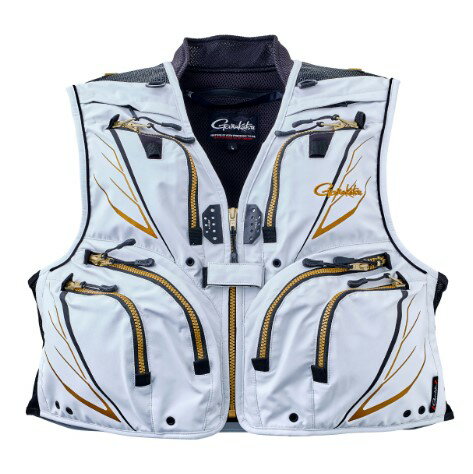 がまかつ フィッシングベスト GM2327 ハーフメッシュベスト ホワイト L