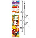【ネコポス対象品】ササメ K−402 波止投げ3本鈎 6号ハリス1.5号